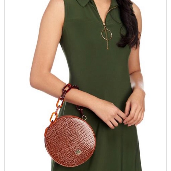Carlos Santana Handbags - CARLOS SANTANA Crocodile Ring Canteen Round Purse
